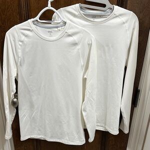 2-Pack White DSG Long Sleeve Men’s Shirts Size Medium Like New w/o Tags Dri Fit